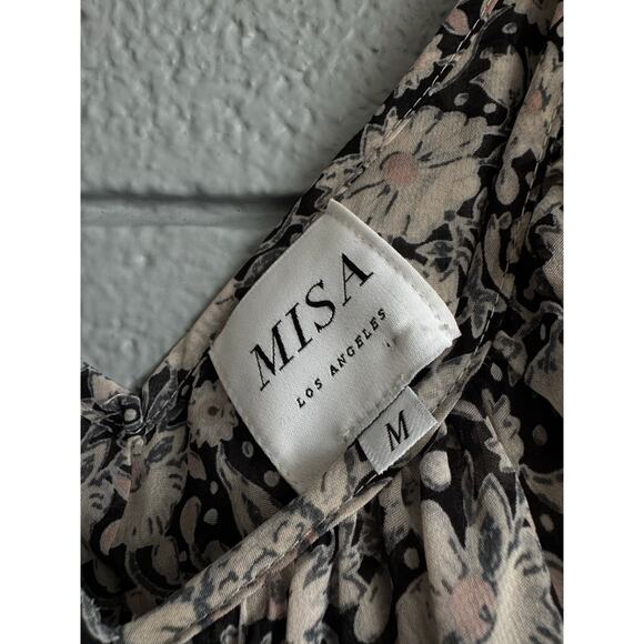 Women's MISA Los Angeles Bohemian Idalia Cold Shoulder Floral Midi Dress size M - Picture 5 of 5